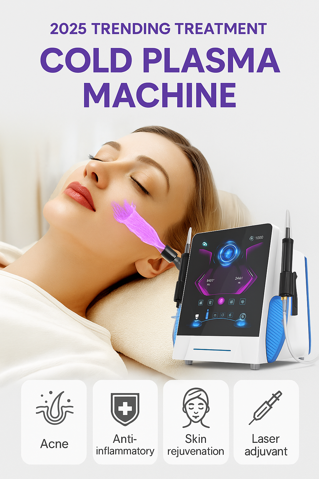 Cold Plasma Machine – Advanced Non-Invasive Skin Regeneration & Sterilization,emmalaser,Cold Plasma Machine – Advanced Non-Invasive Skin Regeneration & Sterilization