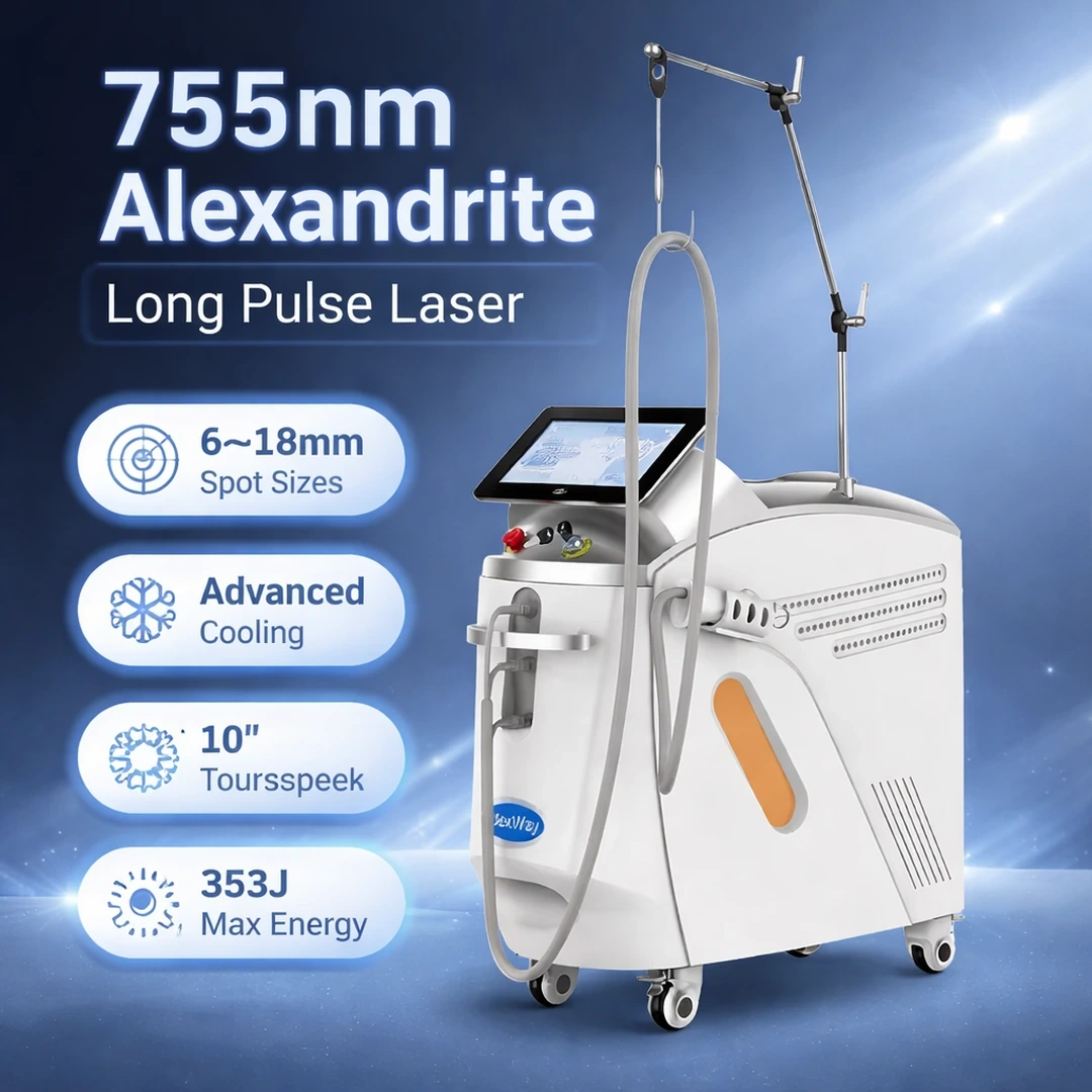 Alexandrite Long Pulse Laser Hair Removal Machine | Professional 755nm Hair Removal System,emmalaser,Alexandrite Long Pulse Laser Hair Removal Machine | Professional 755nm Hair Removal System