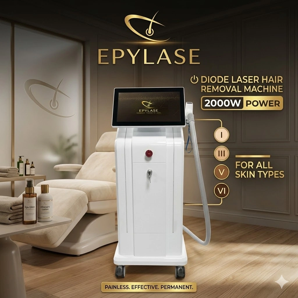 EPYLASE 808nm Diode Laser Hair Removal Machine | 3-in-1 Wavelength | 1000–2000W | For All Skin Types,emmalaser,2000W Diode Laser Hair Removal Machine | Painless, Safe & Effective