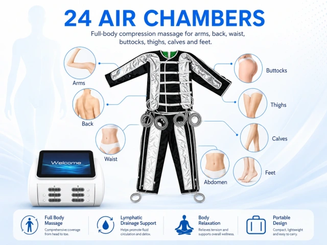 Portable Pressotherapy Machine for Lymphatic Drainage & Body Massage,emmalaser,Portable Pressotherapy Machine for Lymphatic Drainage & Body Massage