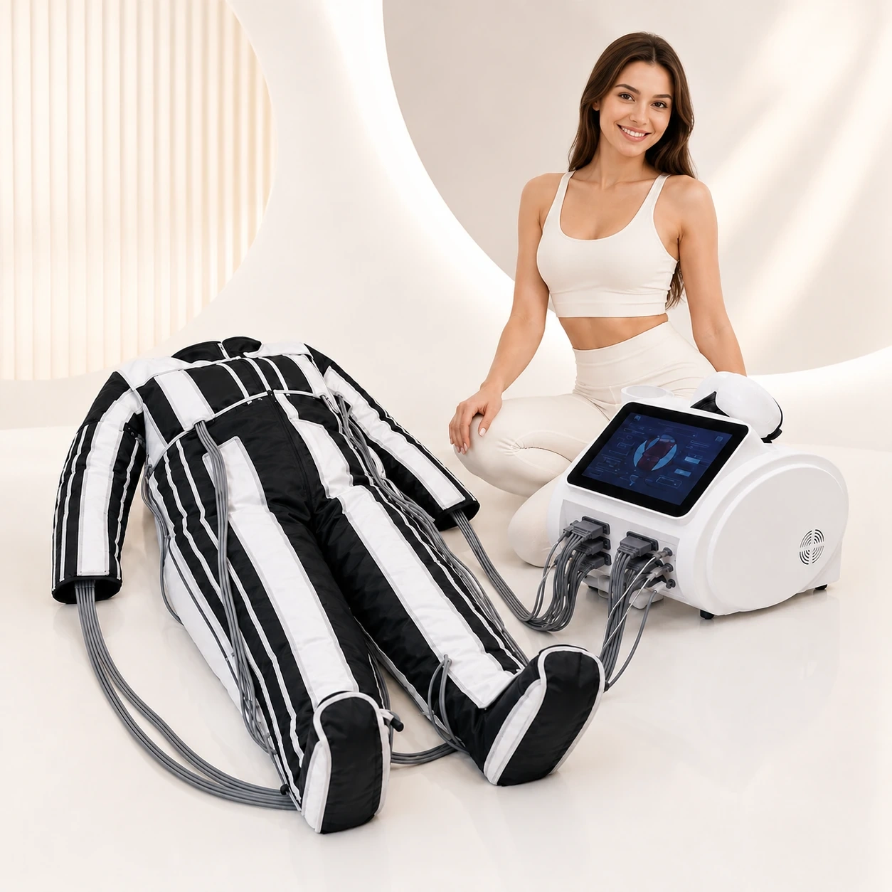 Portable Pressotherapy Machine for Lymphatic Drainage & Body Massage,emmalaser,Portable Pressotherapy Machine for Lymphatic Drainage & Body Massage