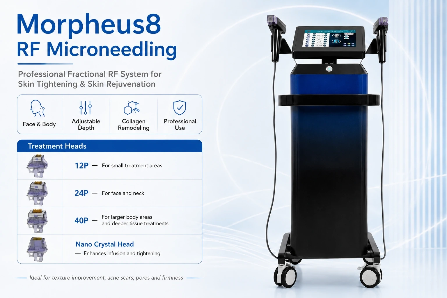 Morpheus8 Advanced Skin Renewal - Revolutionary Microneedling RF Technology,emmalaser,Morpheus8 Advanced Skin Renewal - Revolutionary Microneedling RF Technology