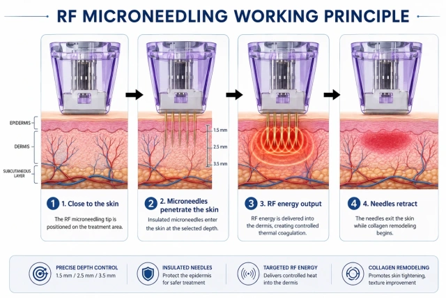 Portable RF Microneedling Machine for Sale | Clinic Skin Tightening Device,emmalaser,Portable Morpheus8 RF Microneedling Machine for Face & Body Skin Tightening