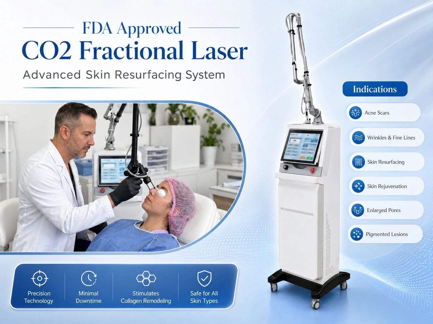 FDA Approved CO2 Fractional Laser Machine for Clinics | Emmalaser,emmalaser,FDA Approved CO2 Fractional Laser Machine for Clinics | Emmalaser