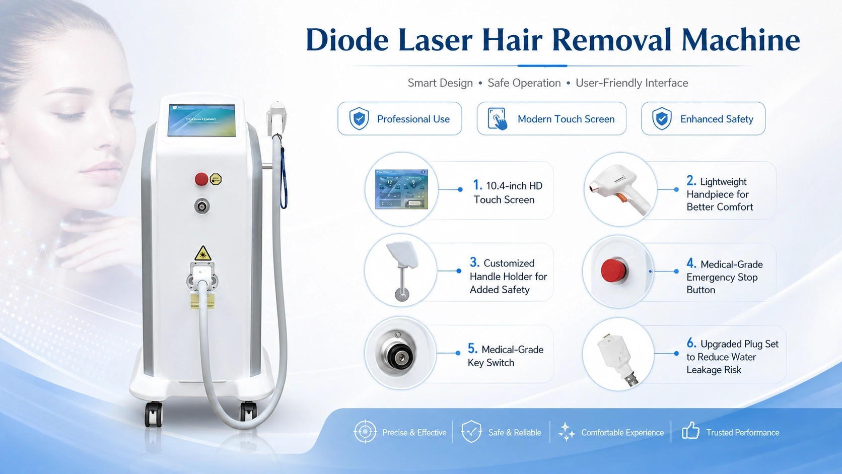 FDA Registered 808nm Diode Laser Hair Removal Machine | Emmalaser,emmalaser,FDA Registered 808nm Diode Laser Hair Removal Machine | Emmalaser