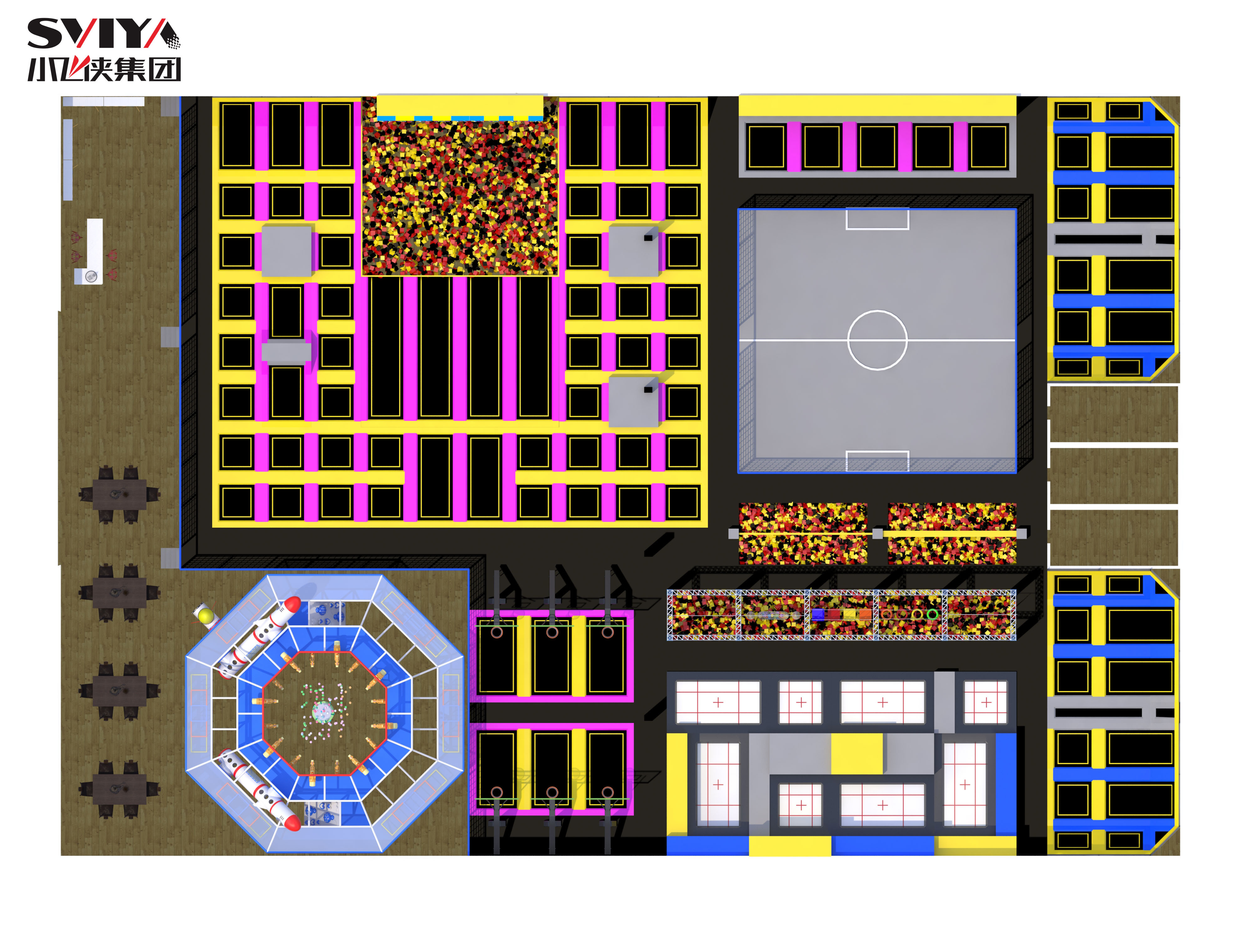 2000㎡ Trampoline Park For Sale