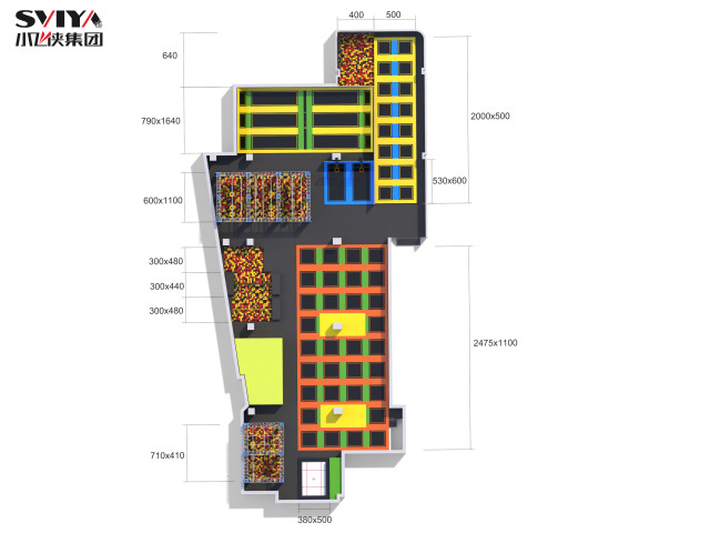 1300㎡ Trampoline Park For Sale