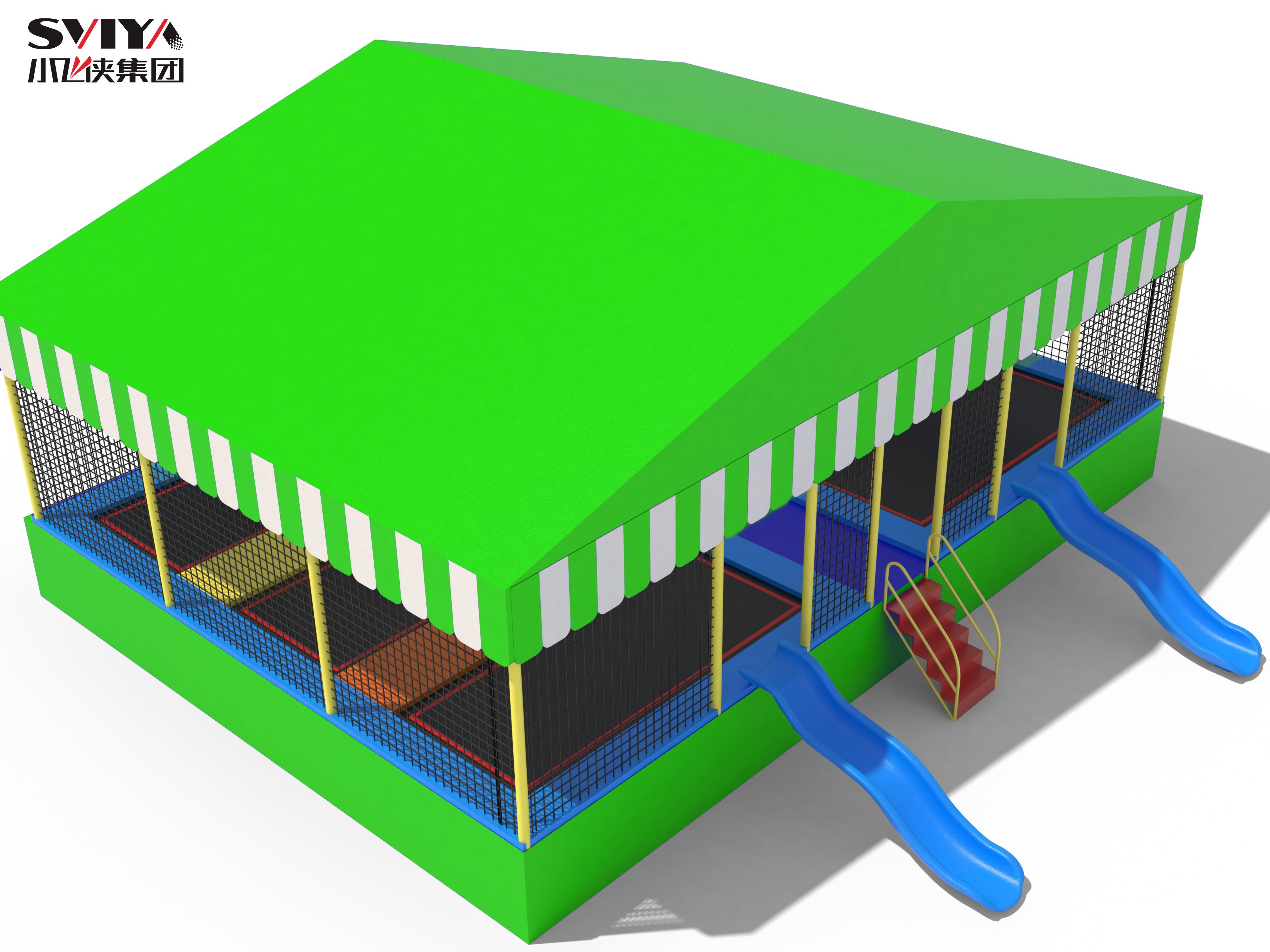 Outdoor Trampoline Park With Roof