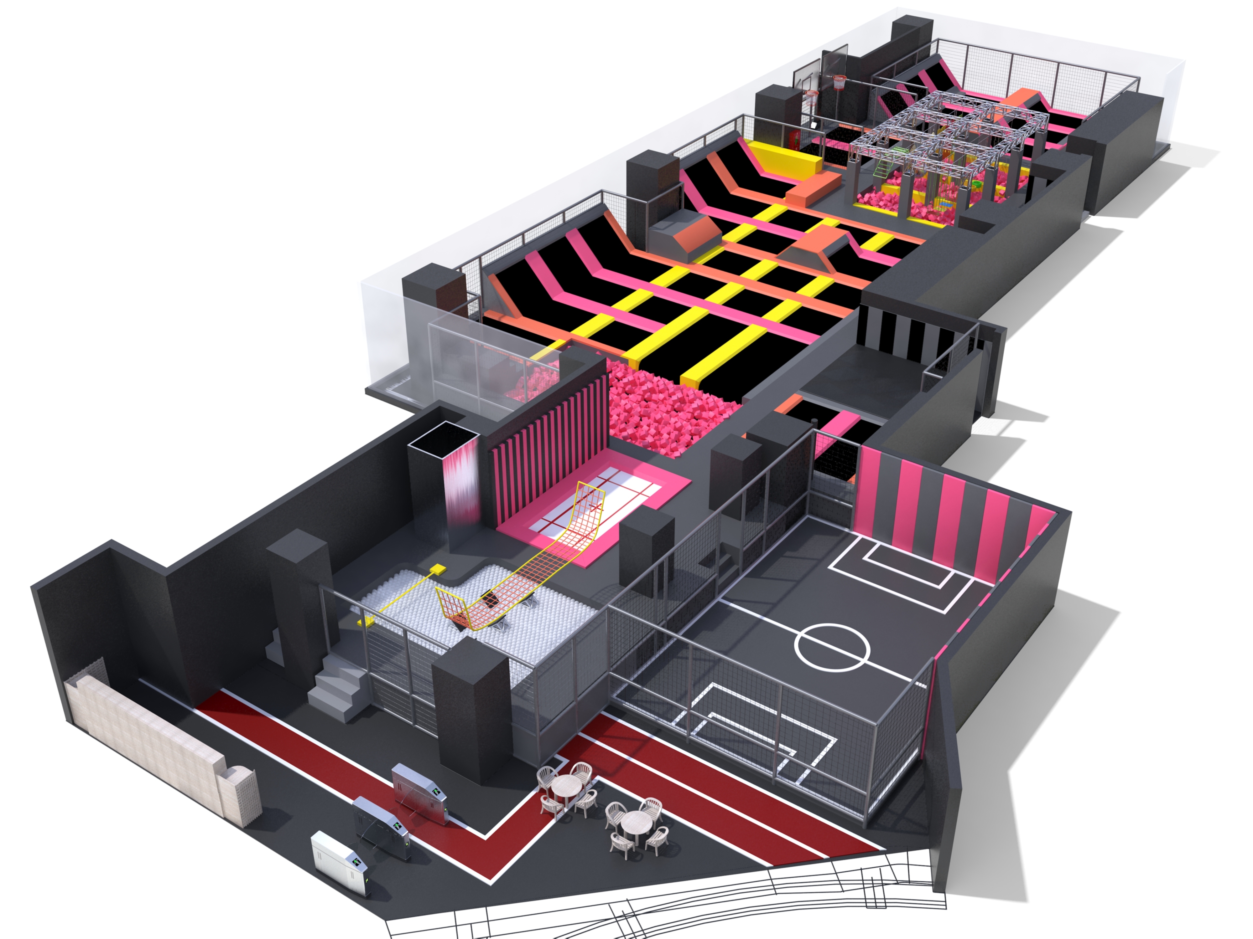 Custom Designed Trampoline Park