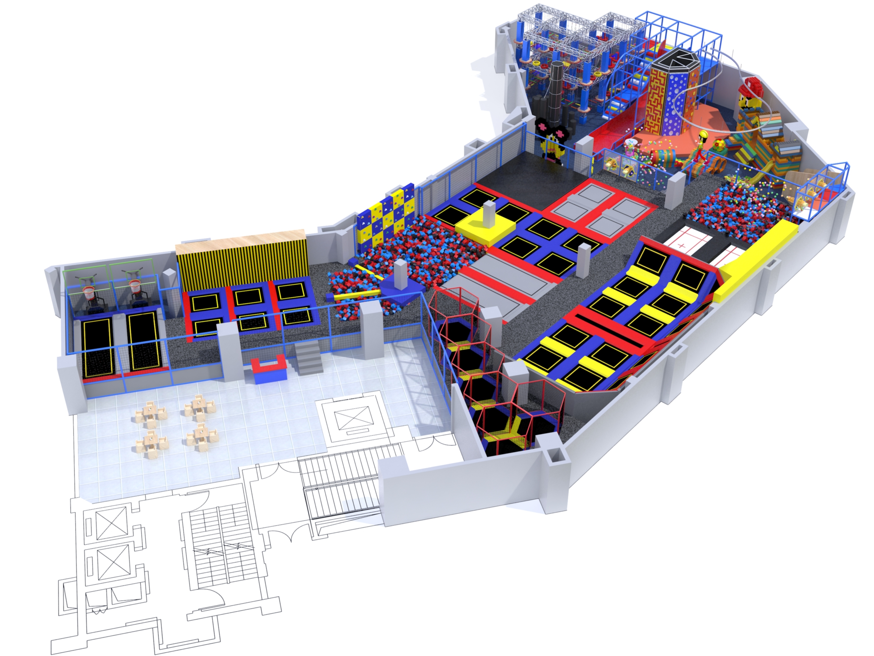 High Quality Indoor Trampoline Park with New Models Fast Shipping for Kids Sports and Play