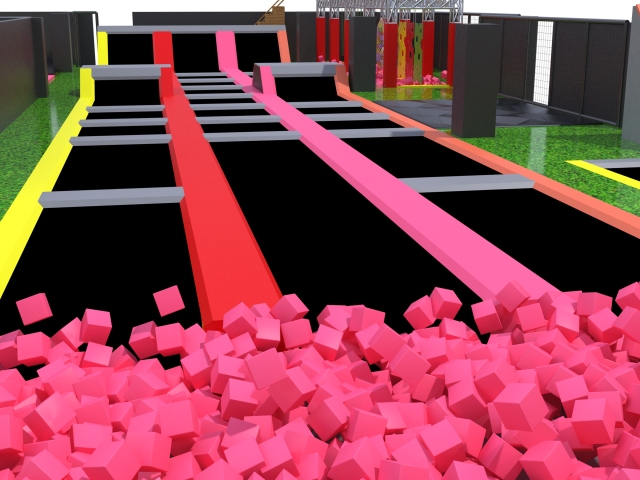 2000m2 Indoor Trampoline and Adventure Park Design