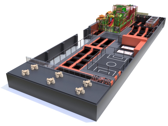Franchise Indoor Amusement Park High Jump Trampoline park