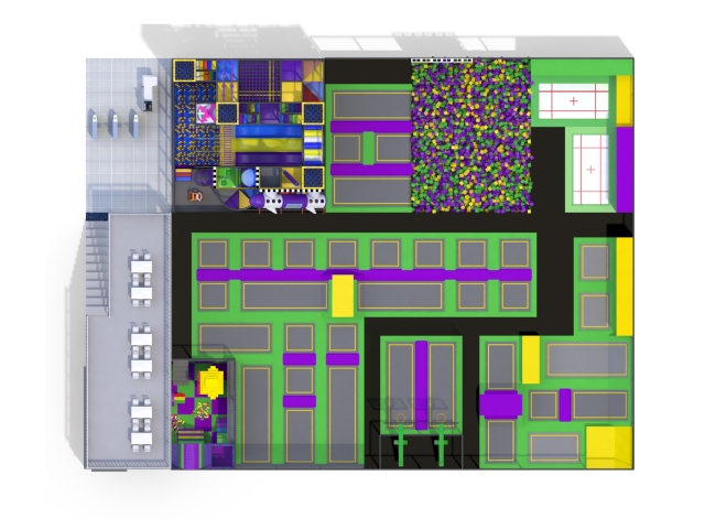 Trampoline Park With Happy Fun
