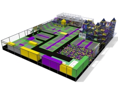 Trampoline Park With Happy Fun