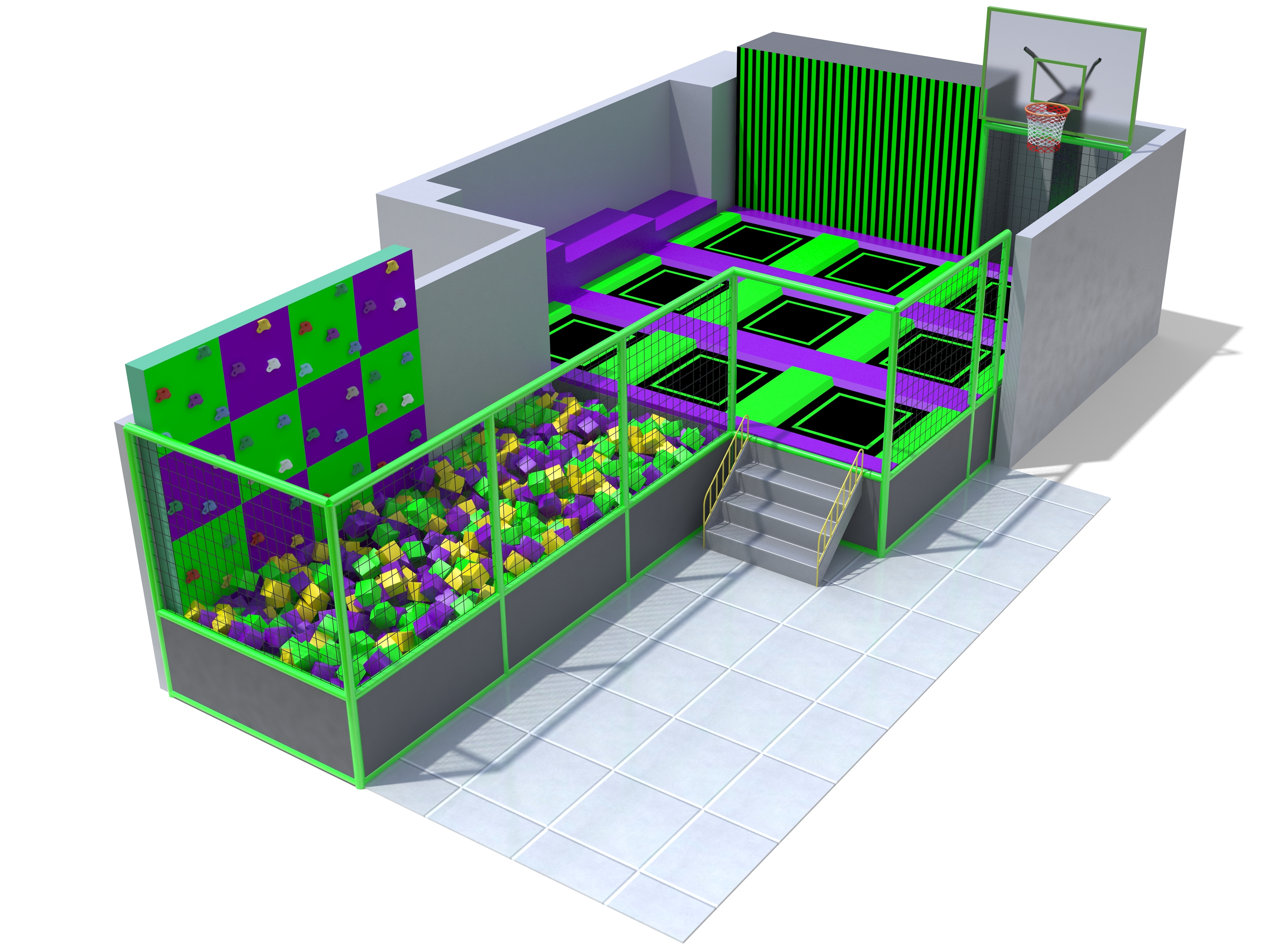 Small Trampoline Park For Shopping Mall