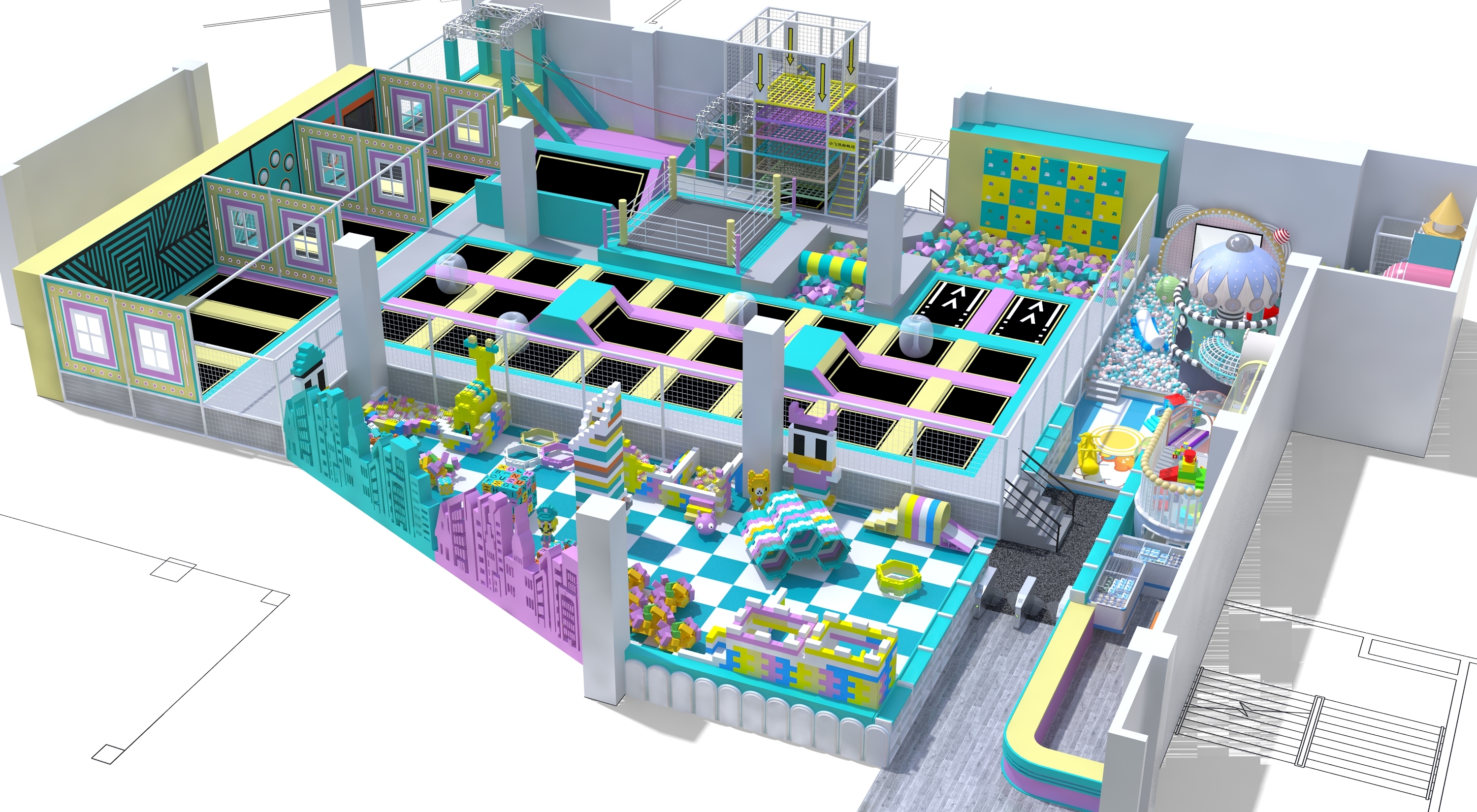 Indoor Trampoline Park Equipment