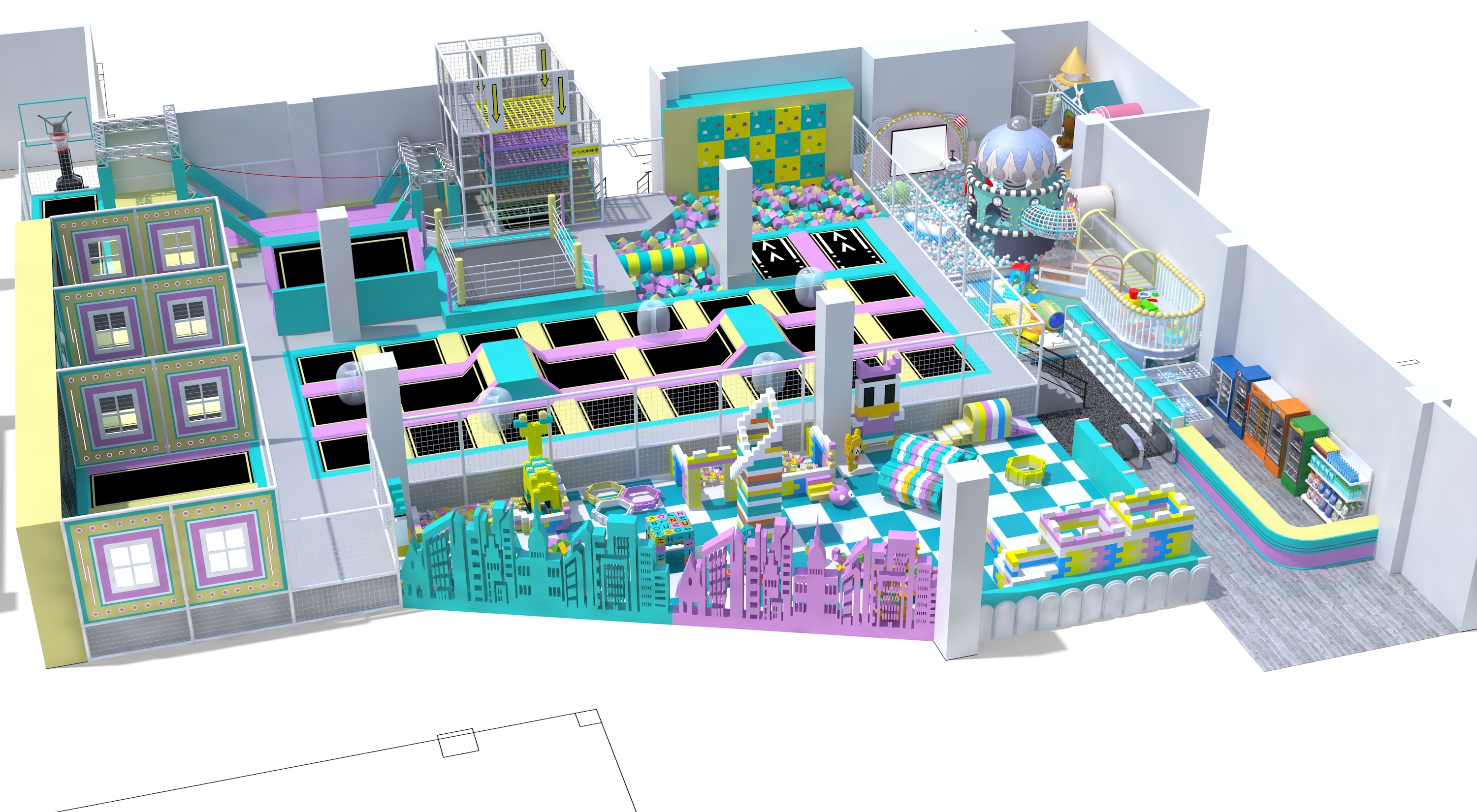 Indoor Trampoline Park Equipment