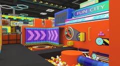 Indoor Trampoline Park With Playground