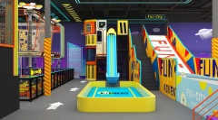 Indoor Trampoline Park With Playground