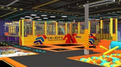 Indoor Trampoline Park With Playground