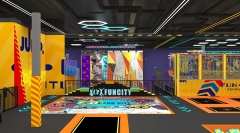 Indoor Trampoline Park With Playground