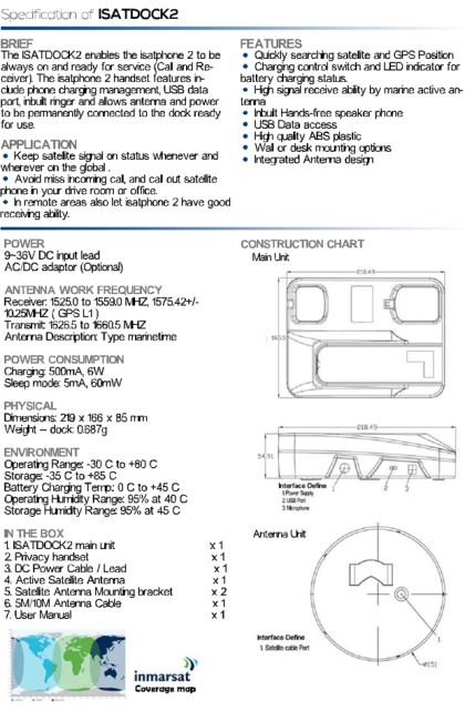 Satellite Phone Dock For Isatphone 2