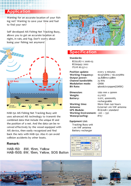 AIS Identifier for small vessel / AIS Fishing Net Tracking Buoy