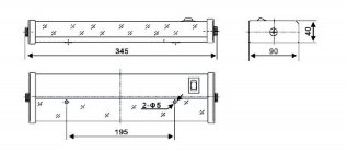 JTY08-1 marine fluorescent tube bedside light