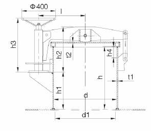 Marine type A round rotating oiltight hatch cover