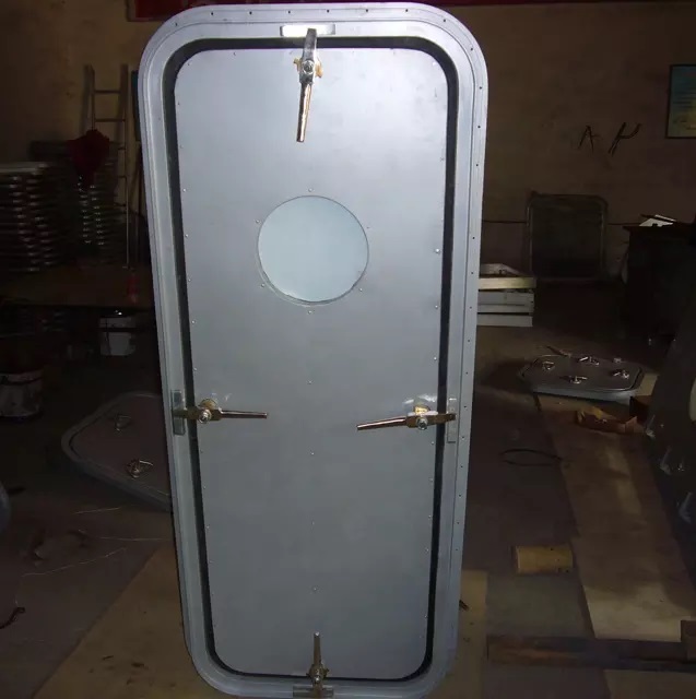 Marine boat watertight aluminum door with porthole for ship yacht