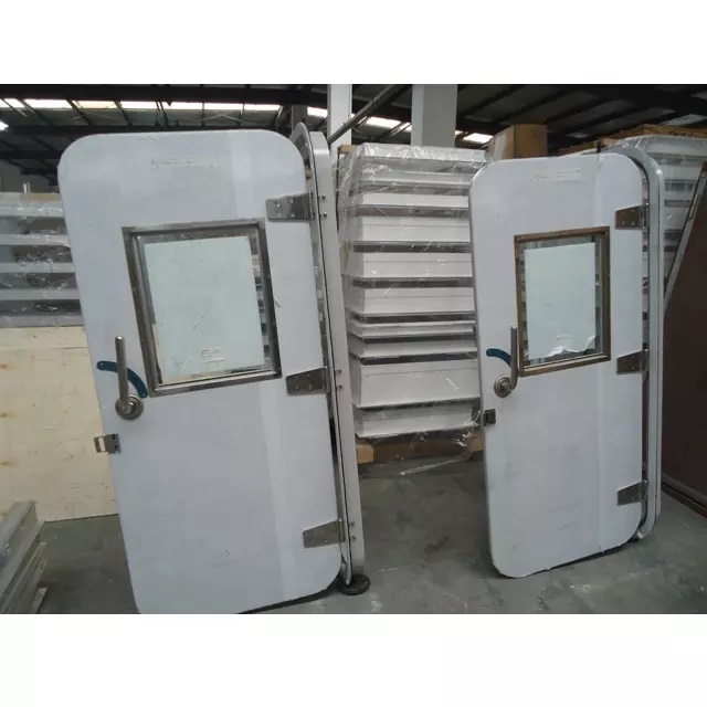 Marine boat watertight aluminum door with porthole for ship yacht