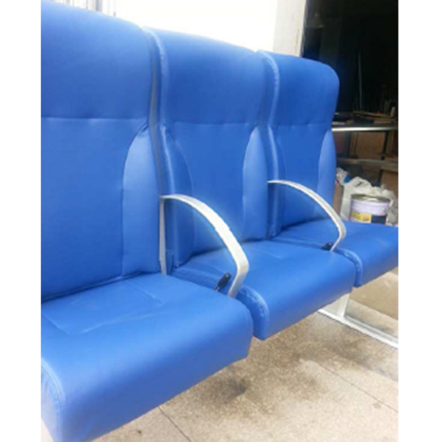 Ferry passenger seat with genuine leather cover aluminium alloy frame marine boat seat optional accessories