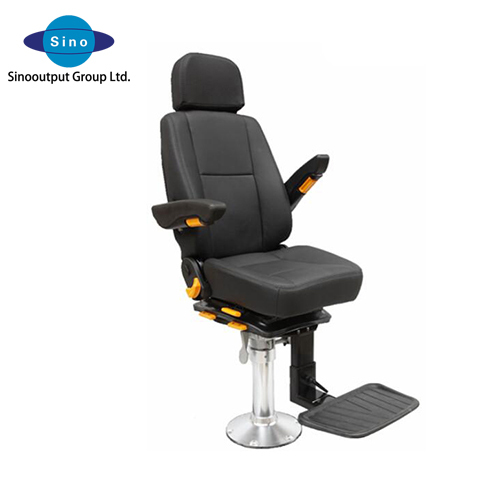 Boat captain chair with aluminum alloy column ergonomic design marine seat can be rotated 360 degrees