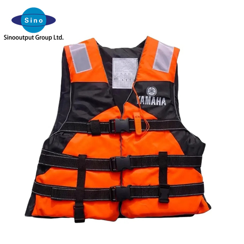 MARINE LIFE JACKET MADE OF POLYESTER STUFFED WITH BUOYANT FOAM INFLATABLE NYLON LIFE VEST WITH REFLECTIVE PATCH