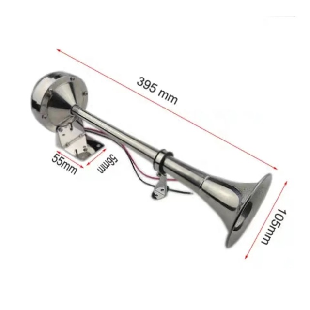 304 stainless steel single twin electric trumpet horn, low tone DC