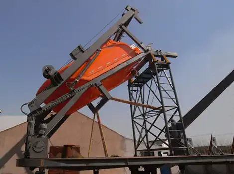 High quality boat davit ship deck marine crane for lifeboat and rescue boat Single Arm Rescue Boat Davit