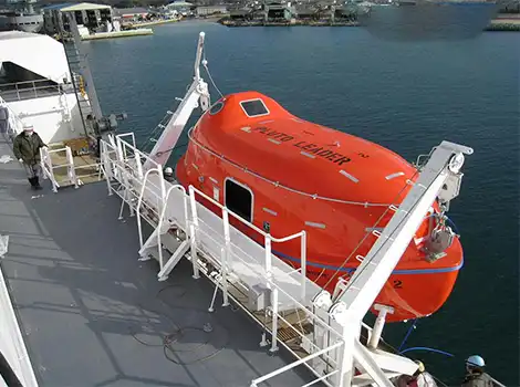 Free Fall Lifeboat Launching Appliance and launching davit crane winch for sale