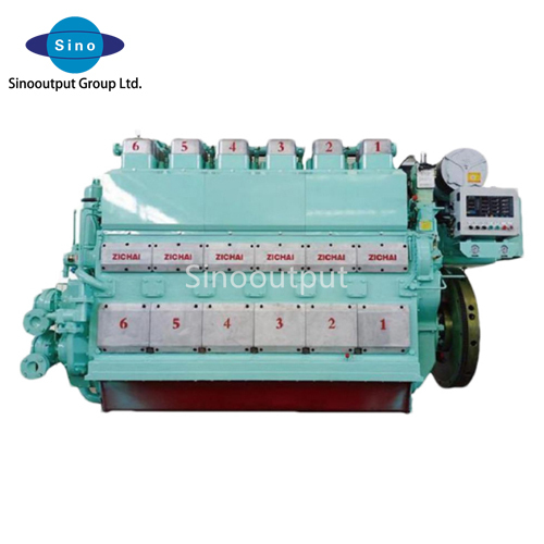 Zichai 6210 series marine engine 6 cylinder with power 540-1360hp@600-1000rpm inboard marine diesel engine