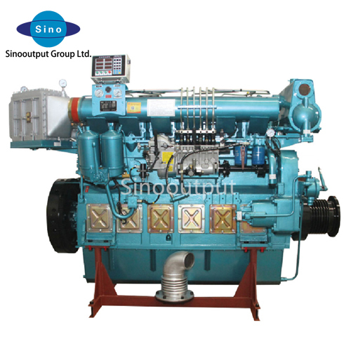 Original Zichai Z6160 series marine diesel engine 6 cylinders 600hp 1500rpm for cargo boat