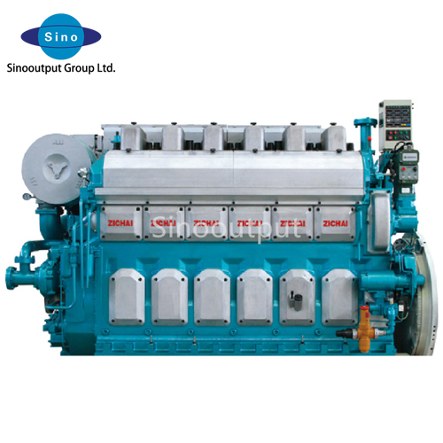 Original Zichai Z6160 series marine diesel engine 6 cylinders 600hp 1500rpm for cargo boat