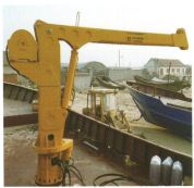 5 ton marine crane with hydraulic telescopic boom high strength plate strong structure high elevation angle with CE certificate