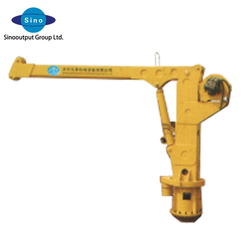 5 ton marine crane with hydraulic telescopic boom high strength plate strong structure high elevation angle with CE certificate