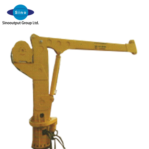 Hydraulic telescopic boom marine crane small installation space wide operating range 360 all-round rotation marine deck crane