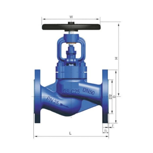 Compact Pattern Globe Valve Connection Flange DIN 2543-2546,Steam/Oil/Gas Shutoff Valve with Fire-Safe Design