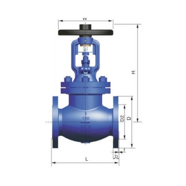 US Standard Bellows Globe Valve, Full Port Design, For Pharma/Fertilizer Pipelines, Low Emission Type
