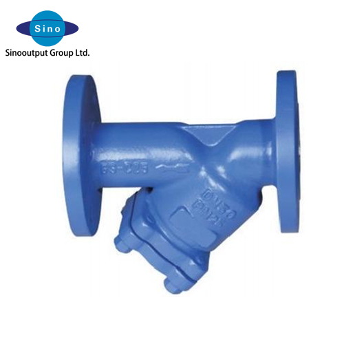 High Flow Y-Pattern filter for Water/Gas/Oil Pipelines DIN Standard Flanged Ends Cast Iron/Stainless Steel Options CE Certified