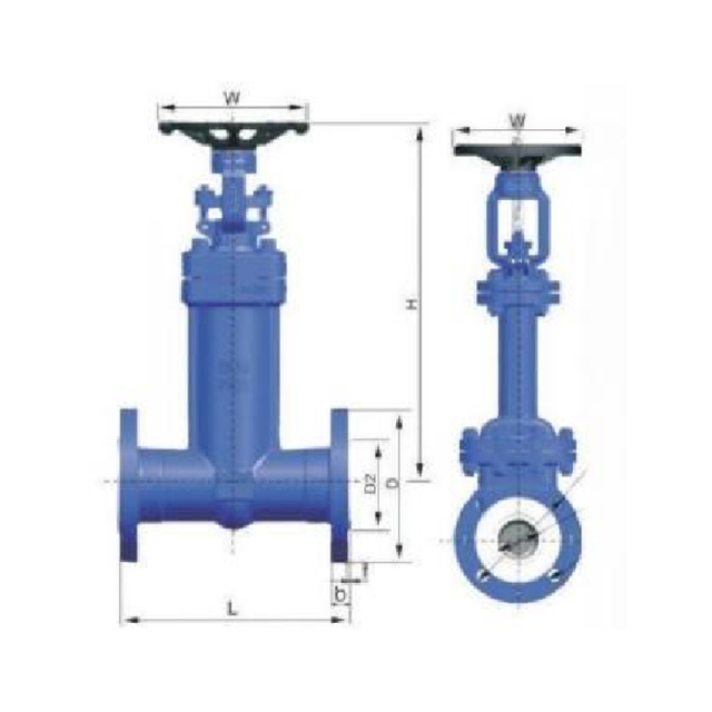 US Standard Bellows Gate Valve High Temperature & Double sealing Leak-Proof Design for Hot Oil/Steam/Cold-Hot Water Systems