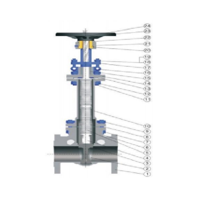 US Standard Bellows Gate Valve High Temperature & Double sealing Leak-Proof Design for Hot Oil/Steam/Cold-Hot Water Systems