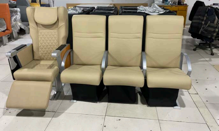 Single Double and Three-seater Marine Luxury Business Seats with Armrests and Shock Absorption Design