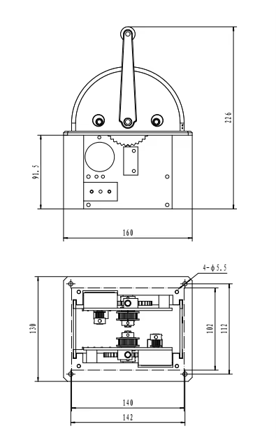 Marine Electrical Control Lever/throttle for Left and Right Direction 90 Degree